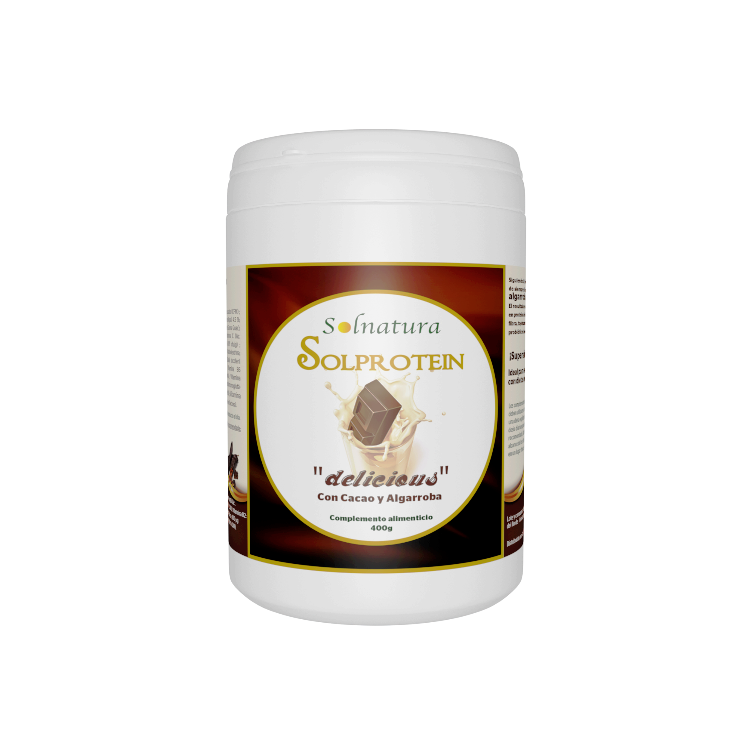 Solprotein de Chocolate con enzimas digestivas (400mg)
